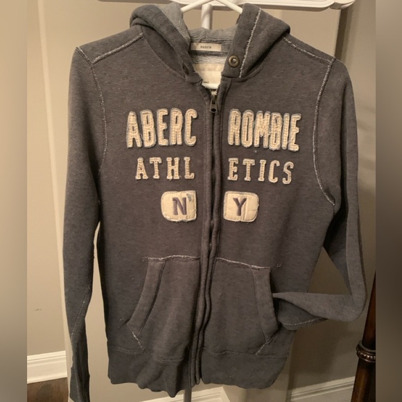 Abercrombie Kids Muscle XL Long Sleeve Zip Up Gray Hoodie. - Picture 1 of 2